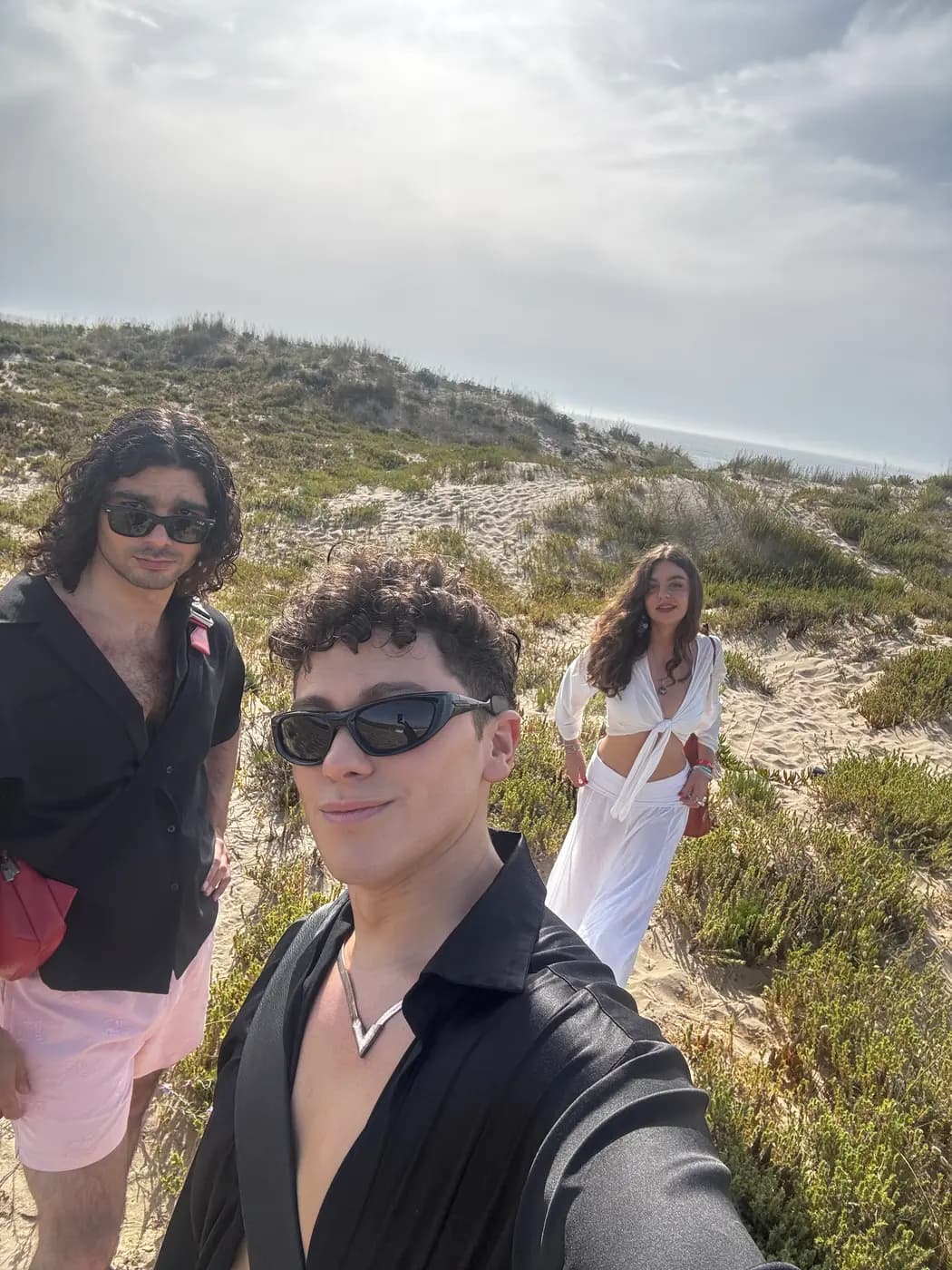 Dom and Nate, Aura co-founders, on the coast near Lisbon